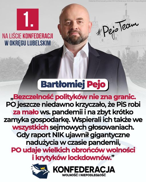 Bartłomiej Pejo: Bezczelność polityków nie zna granic! PO jeszcze niedawno krzyc...