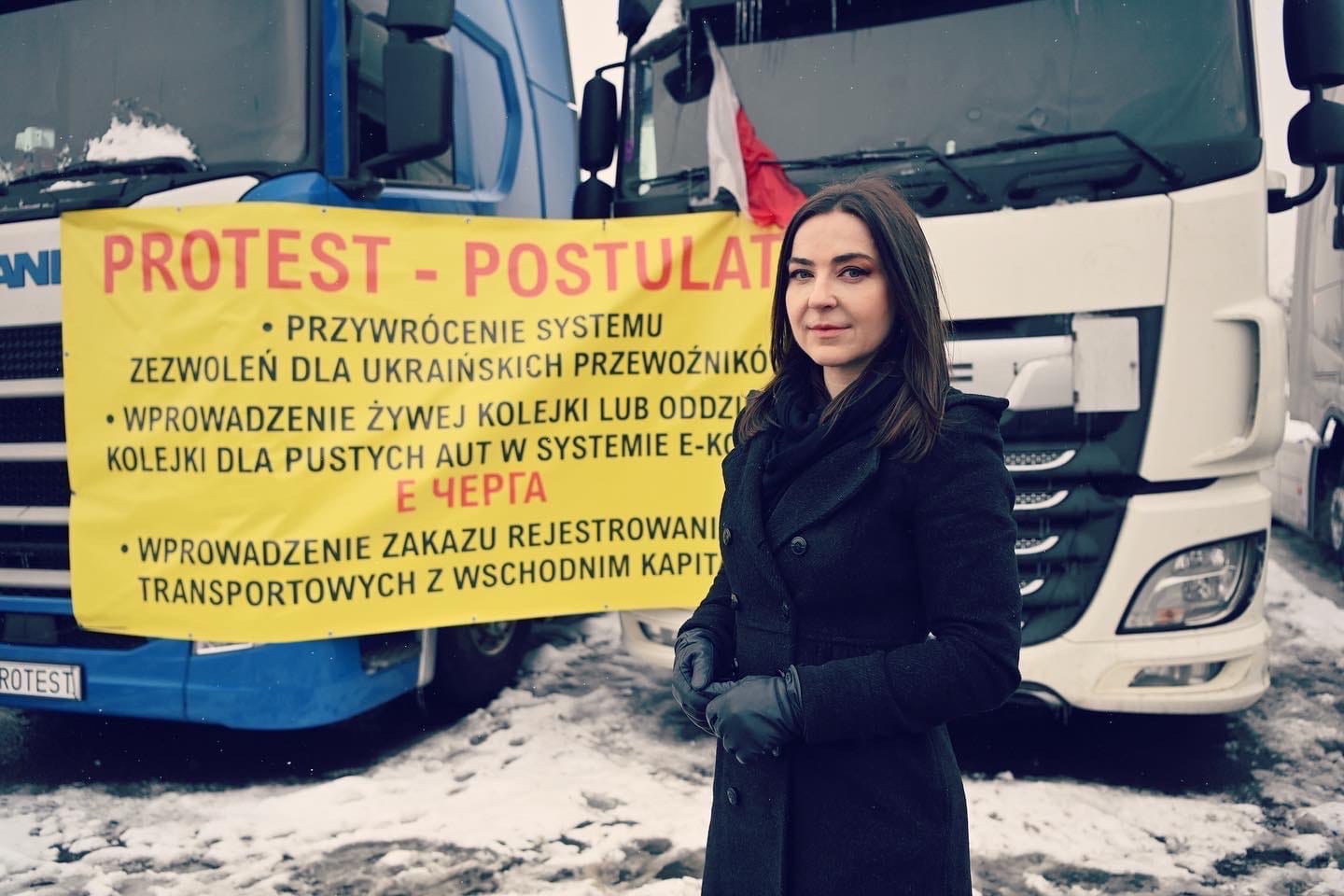 marta czech: wspieramy protesty polskich przewoźników i rolników na przejściach ...