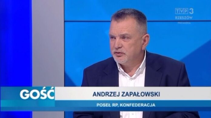 Poseł Andrzej Zapałowski trzykrotnie gościł dzisiaj na antenie telewizyjnej: w T...