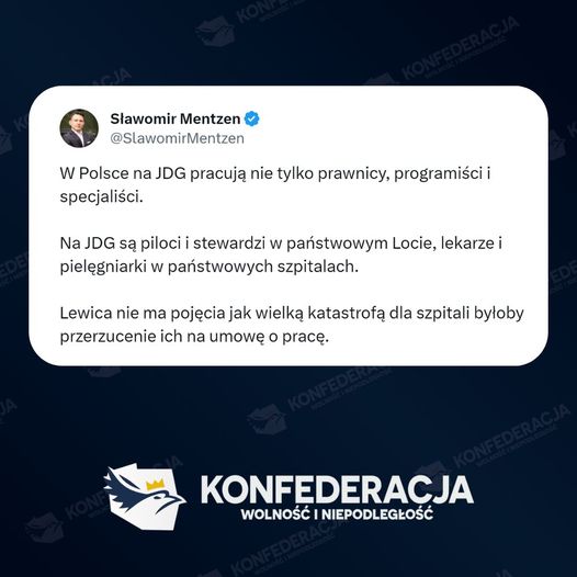 Sławomir Mentzen: W Polsce na JDG pracują nie tylko prawnicy, programiści i spec...