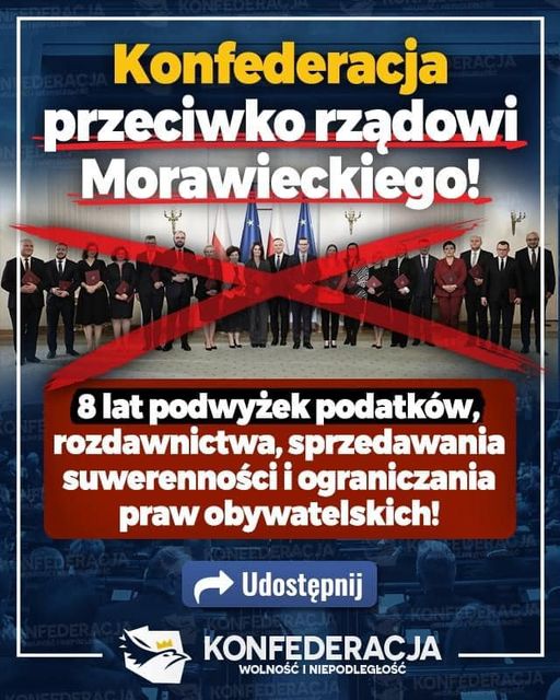 Konfederacja zagłosowała przeciwko wotum zaufania dla rządu premiera Morawieckie...