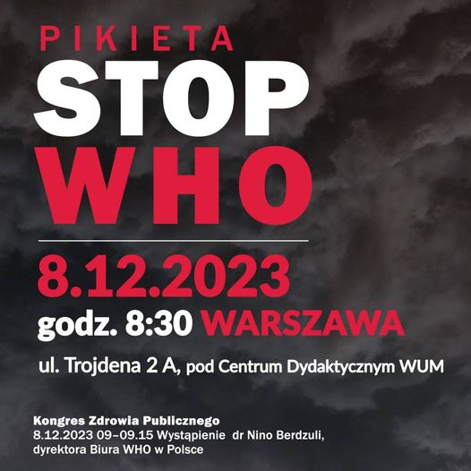 PILNE! PODAJ DALEJ! Dyrektor totalitarnej WHO na Polskę na Kongresie Zdrowia Pub...