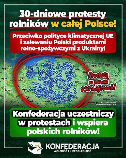 Rolnicy mówią DOŚĆ! Dziś ruszają 30-dniowe protesty rolników w całej Polsce prze...