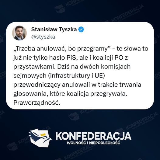 Stanisław Tyszka: „Trzeba anulować, bo przegramy” - te słowa to już nie tylko ha...